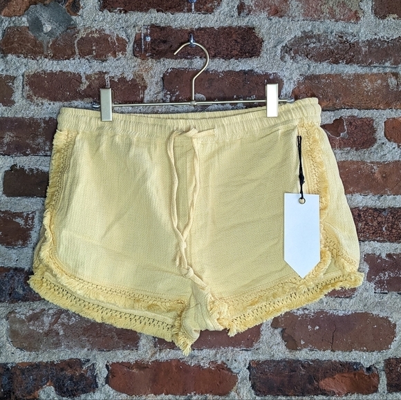 NWT‎ ban-jaja Large Pale-ish Yellow Woven Shorts - Picture 1 of 8